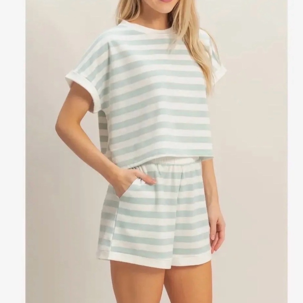 Striped Short Set